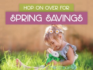 Hop on over for spring savings