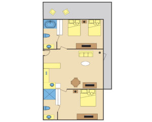 2 Bed Room Plan