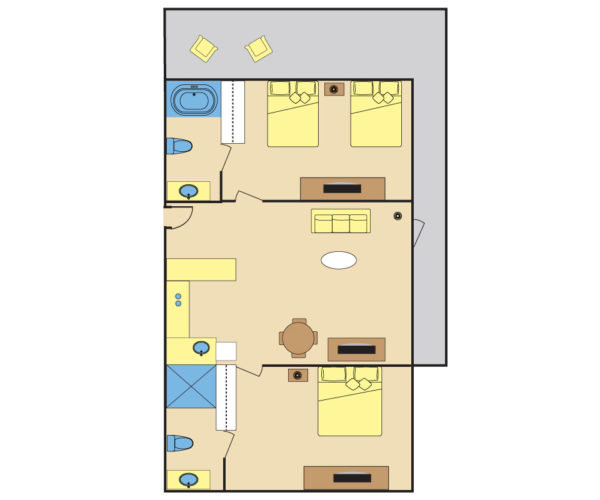 Orlando Hotel Suites Two Bedroom Suite With Terrace The