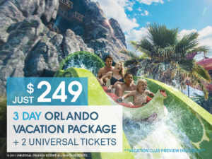 3 Day orlando vacation package $249