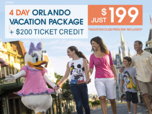 4 Day Orlando vacation package $199
