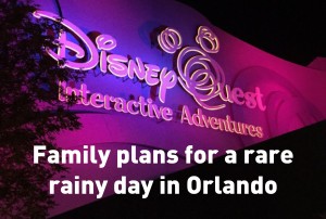 Family plans for a rare rainy day in Orlando