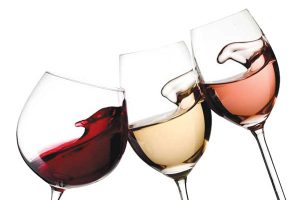 Wine in glasses