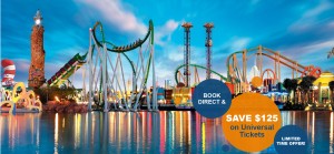 Book Direct & save $125 on Universal tickets