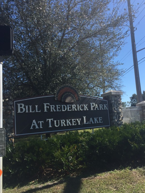 Bill Frederick Park at Turkey Lake sign