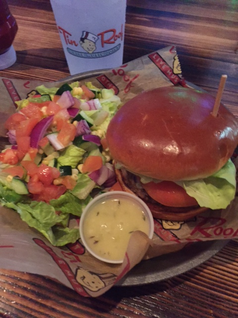 hamburger on a plate