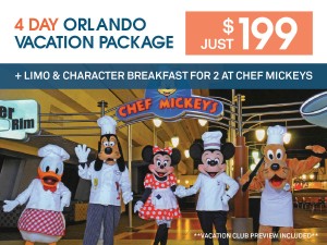 4 day orlando vacation package $199