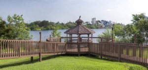 Gazebo by lake