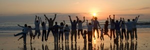 Group on beach