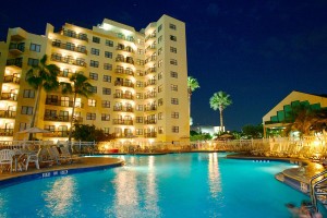 Enclave Pool At Night