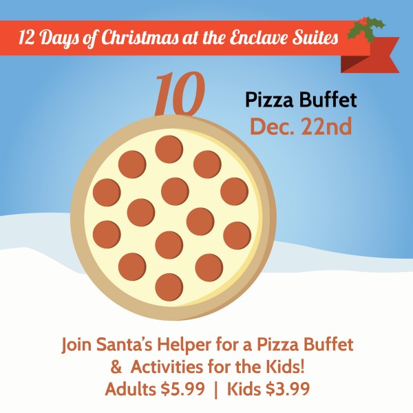 pizza buffet and kids activities