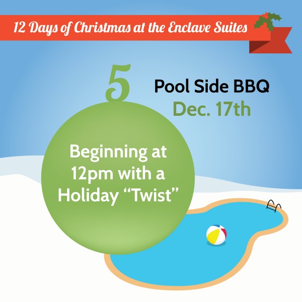 Pool Side Christmas BBQ at Enclave Suites