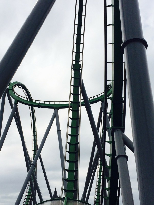 The Incredible Hulk roller coaster at Universal Studios