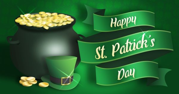 Saint Patrick's Day pot of gold and hat